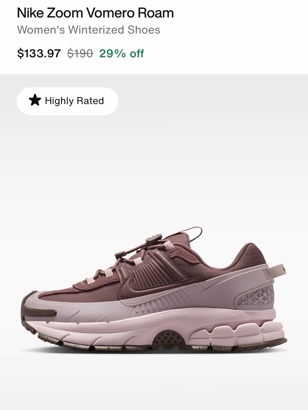 Nike Zoom Vomero Roam
Women's Winterized Shoes